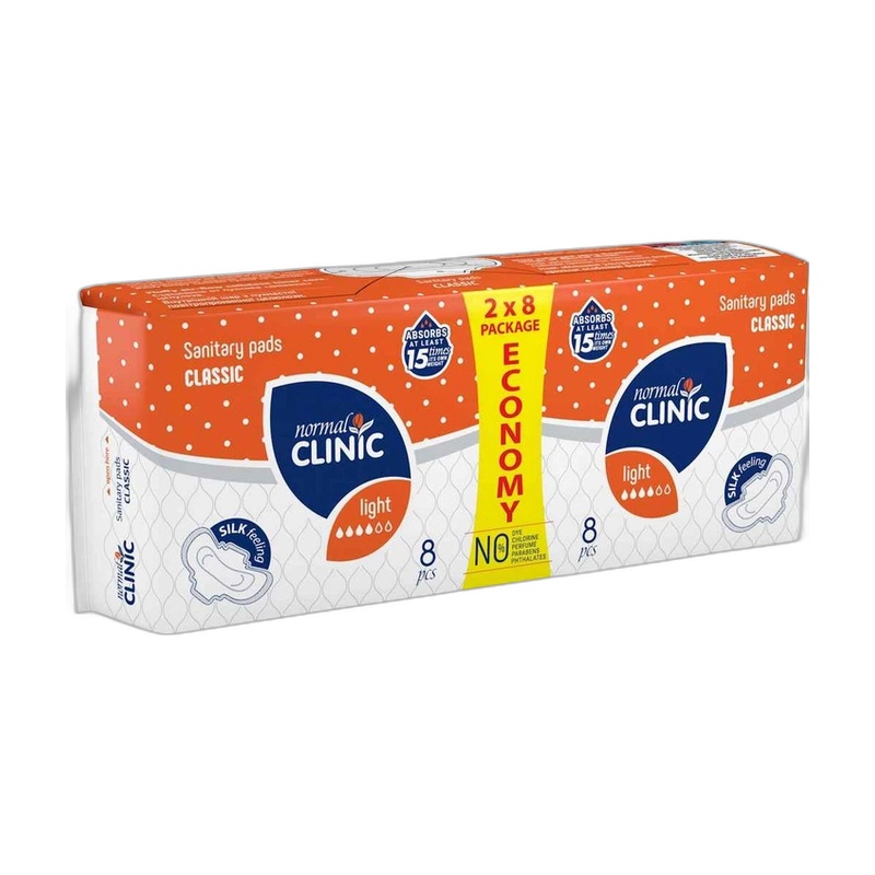 ПРОКЛАДКИ NORMAL CLINIC CLASSIC SILK FEELING '4 8ШТ