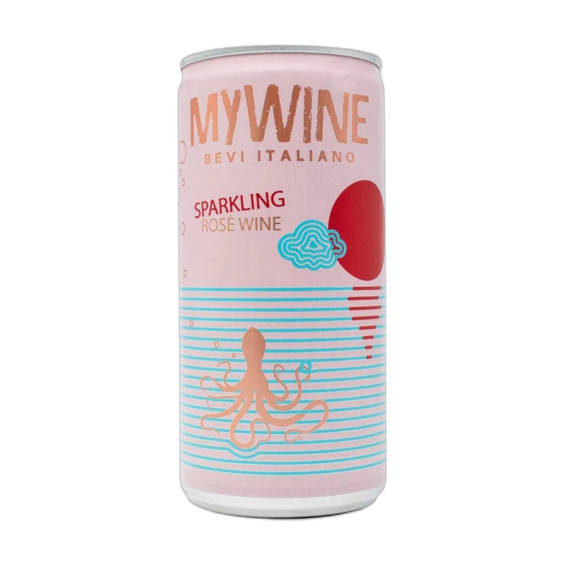 ВИНО ИГРИСТОЕ MY WINE ЖЕМЧУЖНОЕ РОЗОВОЕ СУХОЕ 10,5% 0,2Л ИТАЛИЯ