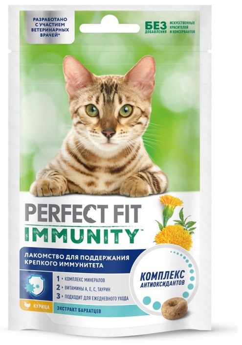 ЛАКОМСТВО ДЛЯ КОШЕК PERFECT FIT IMMUNITY КУРИЦА 50Г