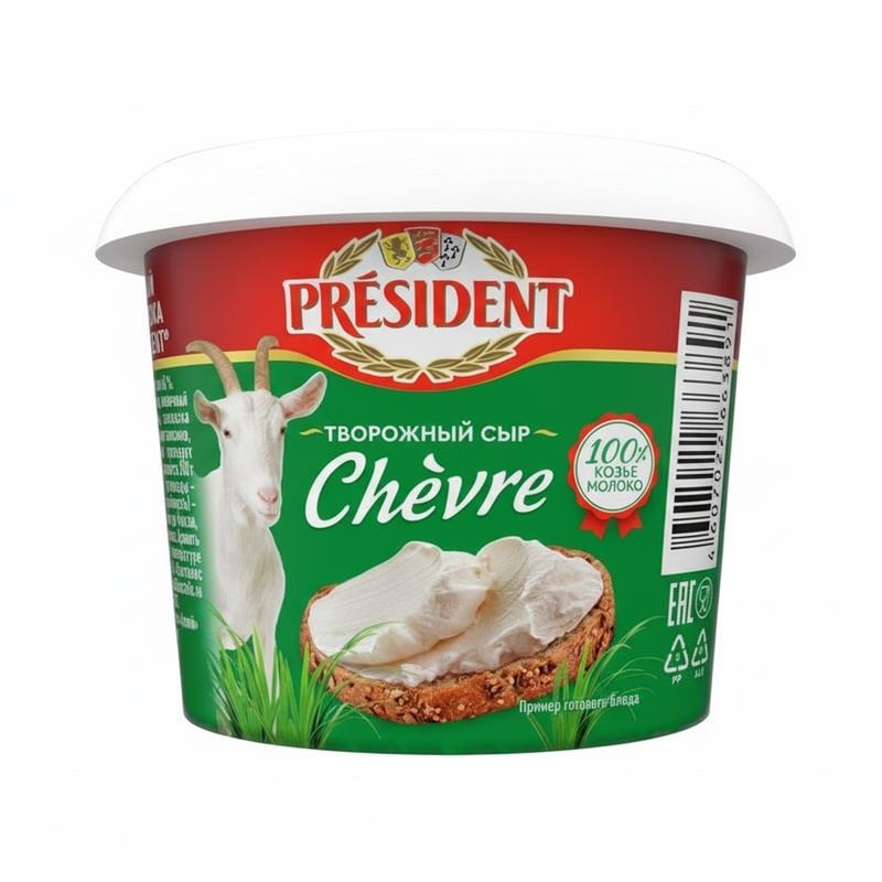 СЫР ТВОРОЖНЫЙ PRESIDENT CHEVRE КОЗИЙ 65% 140Г