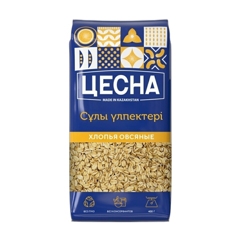 ХЛОПЬЯ ЦЕСНА ОВСЯНЫЕ 400Г М/У