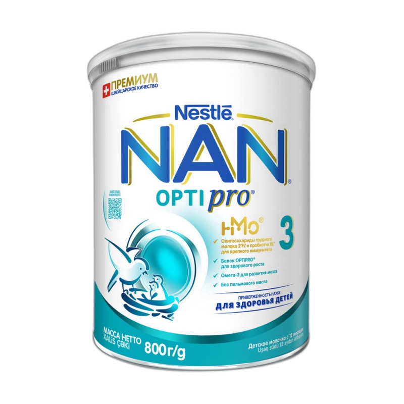 СМЕСЬ МОЛОЧНАЯ NAN 3 OPTIPRO 800Г