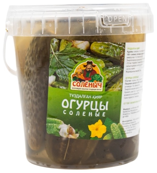 ОГУРЦЫ СОЛЁНЫЕ СОЛЕНЫЧ 850Г ПЭТ