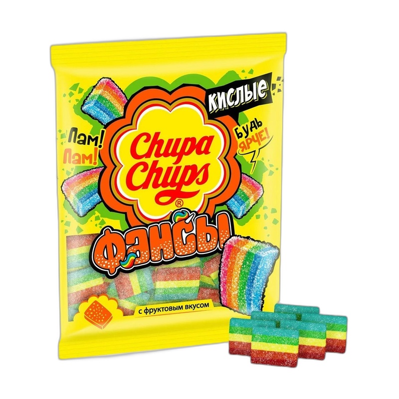 МАРМЕЛАД ЖЕВАТЕЛЬНЫЙ CHUPA CHUPS КИСЛЫЕ ФАНСЫ 70Г