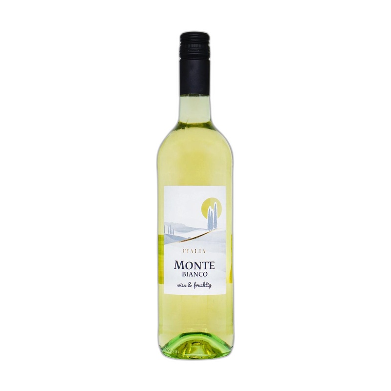 ВИНО MONTE BIANCO БЕЛОЕ СЛАДКОЕ 9,5% 0,75Л ИТАЛИЯ