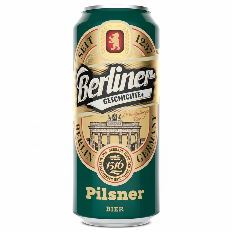 ПИВО BERLINER GESCHICHTE PILSNER 4,8% 0,5Л Ж/Б