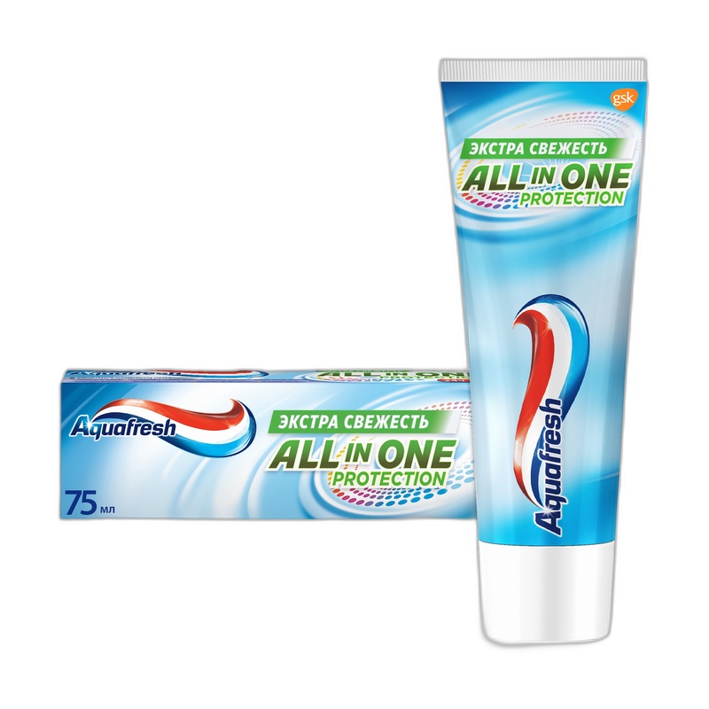 ПАСТА ЗУБНАЯ AQUAFRESH ALL IN ONE ЭКСТРА СВЕЖЕСТЬ 75МЛ
