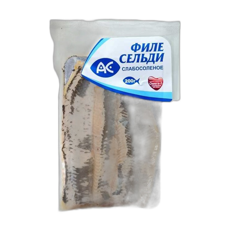 ФИЛЕ СЕЛЬДИ АС СЛАБОСОЛЕНОЕ 200Г В/У