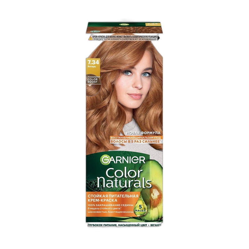 КРАСКА ДЛЯ ВОЛОС COLOR NATURALS 7.34 НАТУРАЛЬНО МЕДНЫЙ