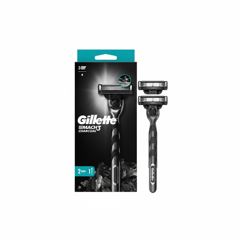 БРИТВА GILLETTE MACH 3 CHARCOAL + 2 КАРТРИДЖА