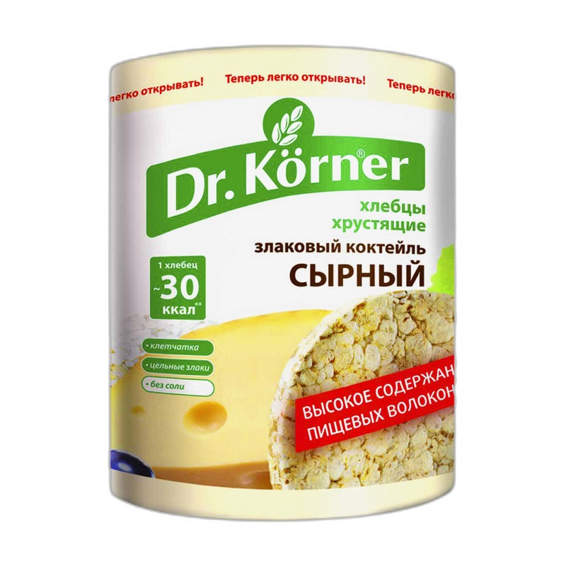 ХЛЕБЦЫ DR.KORNER ЗЛАКОВЫЙ КОКТЕЙЛЬ СЫР 100Г