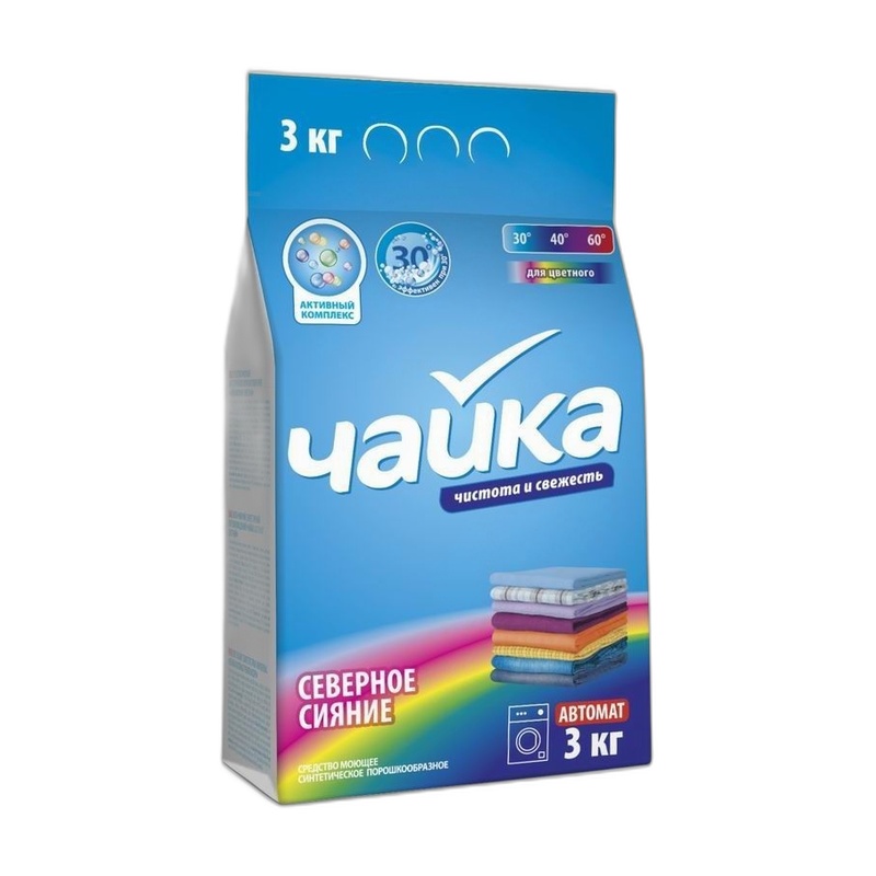ПОРОШОК ДЛЯ СТИРКИ ЧАЙКА СЕВЕРНОЕ СИЯНИЕ 3КГ