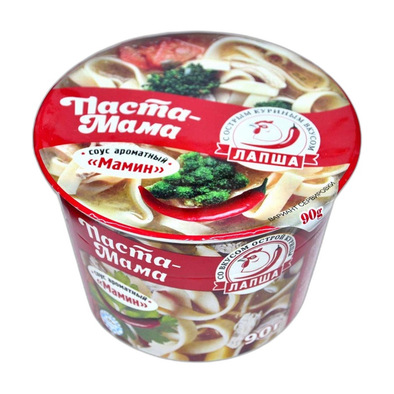 ЛАПША ПАСТА МАМА КУРИЦА ОСТРАЯ СОУС АРОМА 90Г ЧАШКА