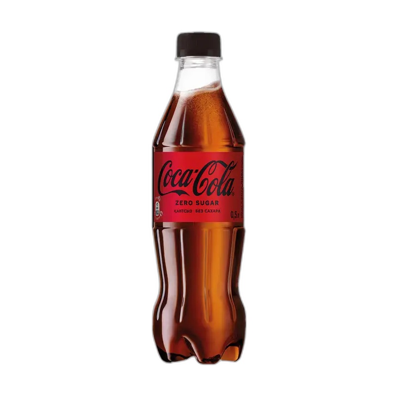 НАПИТОК ГАЗИРОВАННЫЙ COCA COLA БЕЗ САХАРА 0,5Л ПЭТ