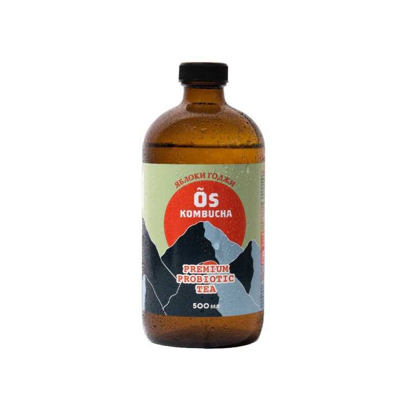 ЧАЙ ХОЛОДНЫЙ ÕS KOMBUCHA ЯБЛОКО ГОДЖИ 0,5Л СТ/Б