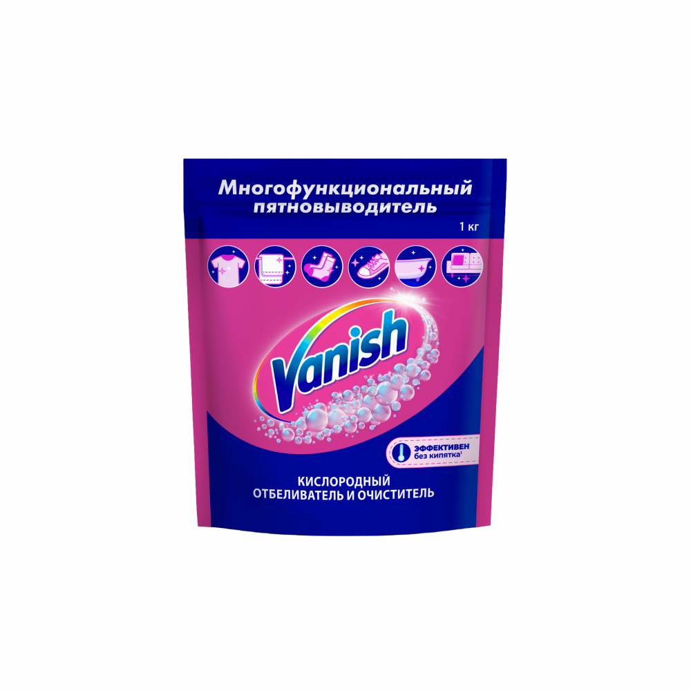 ПЯТНОВЫВОДИТЕЛЬ+ОТБЕЛИВАТЕЛЬ КИСЛОРОДНЫЙ VANISH 1КГ