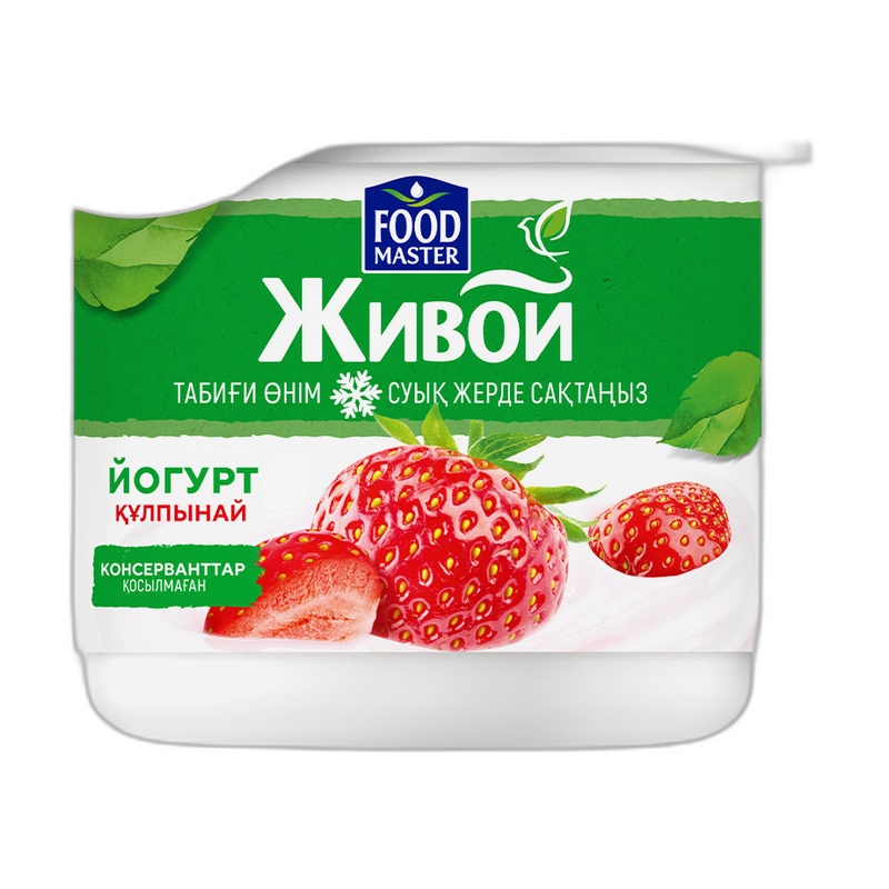 ЙОГУРТ ЖИВОЙ КЛУБНИКА 1,5% 110Г