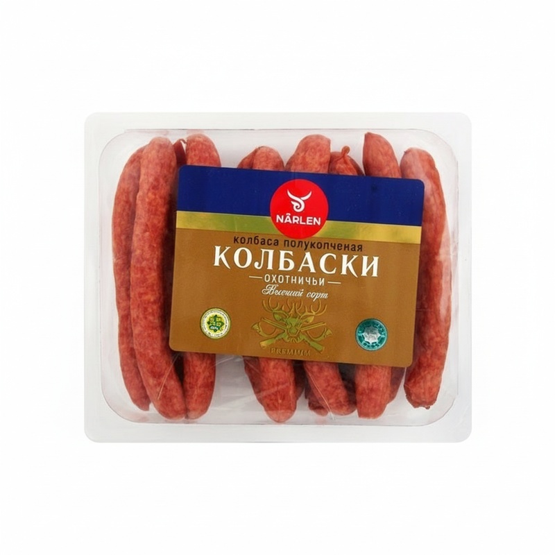 КОЛБАСКИ НАРЛЕН ОХОТНИЧЬИ ПРИМА ВЕС