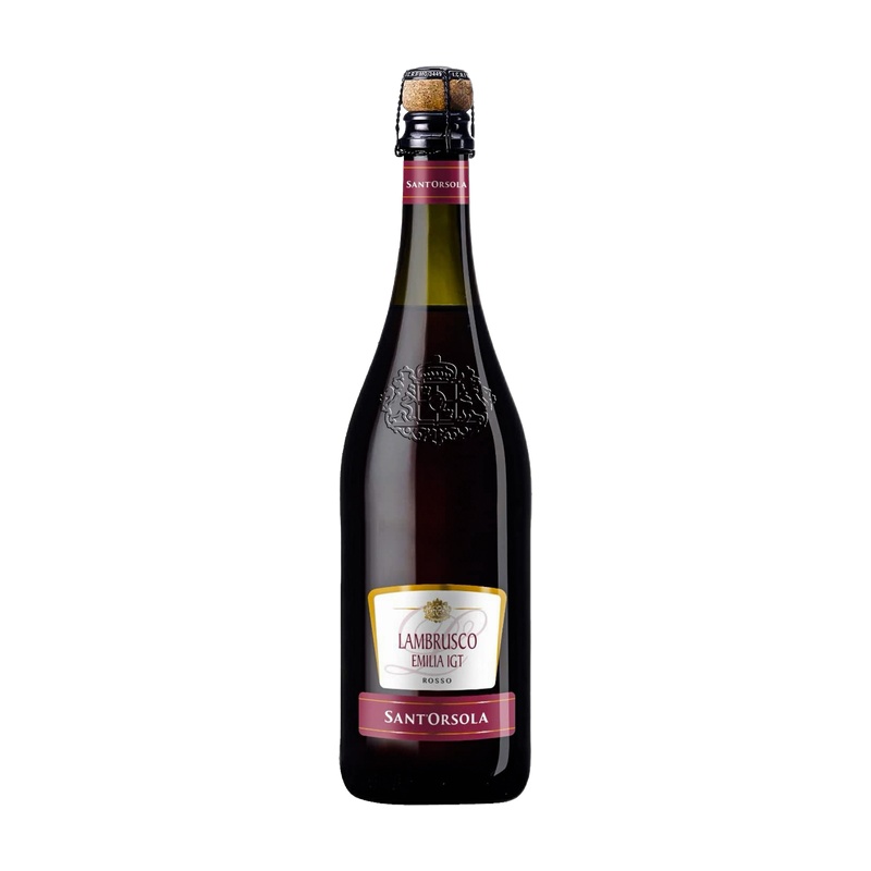 ВИНО ИГРИСТОЕ CASA SANT'ORSOLA LAMBRUSCO КРАСНОЕ ПОЛУСЛАДКОЕ 8% 0,75Л ИТАЛИЯ