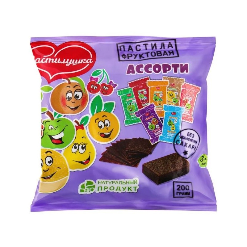 ПАСТИЛА ФРУКТОВАЯ НАТУРАЛЬНАЯ 200Г
