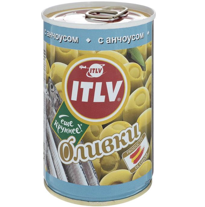 ОЛИВКИ ITLV С АНЧОУСАМИ 300Г