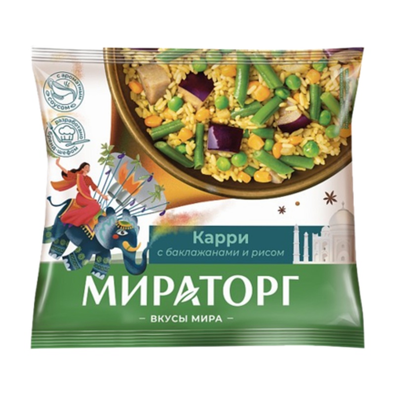 КАРРИ МИРАТОРГ С БАКЛАЖАНАМИ И РИСОМ С/М 400Г