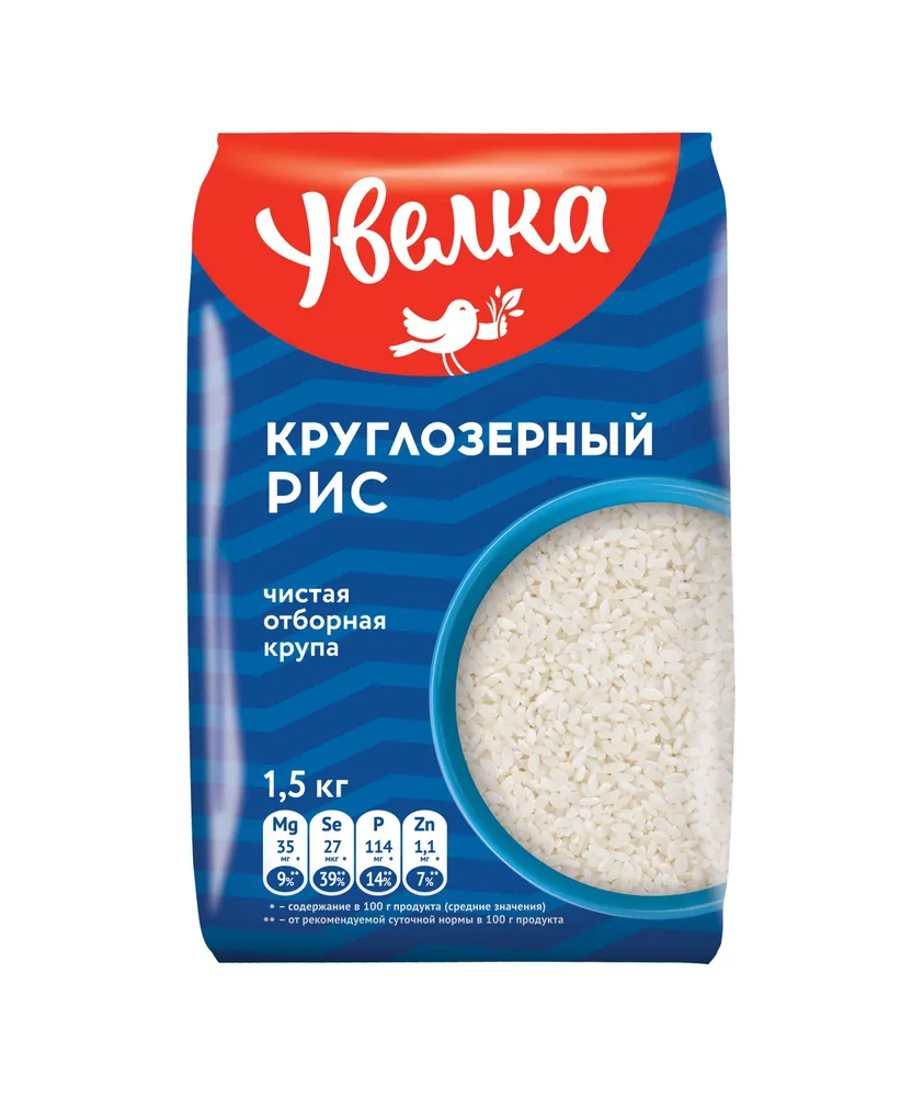 РИС УВЕЛКА КРУГЛОЗЕРНЫЙ 1,5КГ