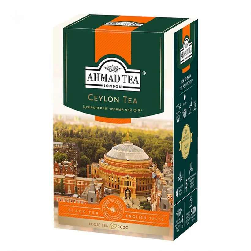 ЧАЙ ЧЕРНЫЙ AHMAD TEA CEYLON ORANGE PEKOE ЛИСТОВОЙ 200Г