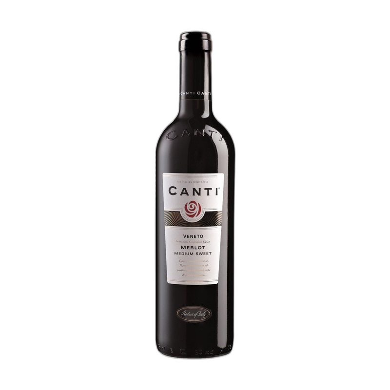 ВИНО CANTI MERLOT КРАСНОЕ ПОЛУСЛАДКОЕ 11,5% 0,75Л ИТАЛИЯ