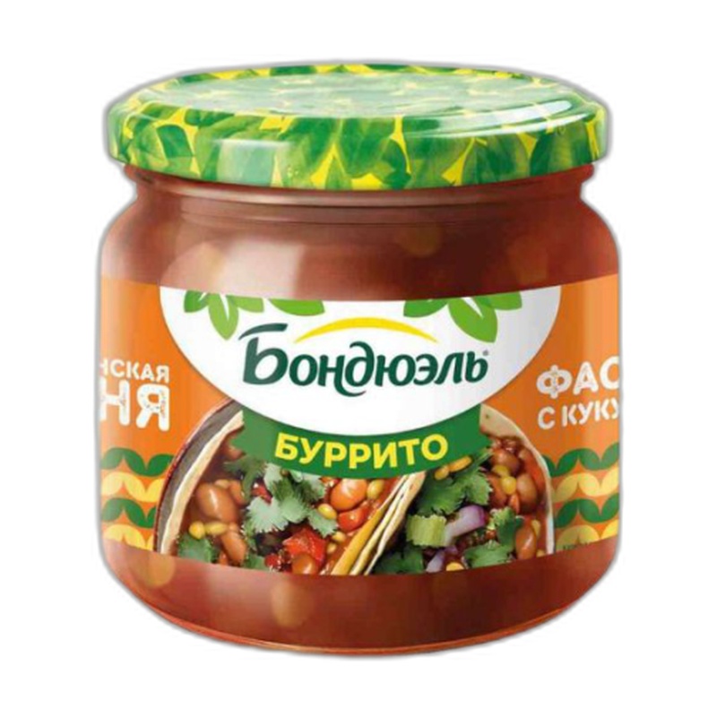 ФАСОЛЬ BONDUELLE С КУКУРУЗОЙ БУРРИТО 350МЛ