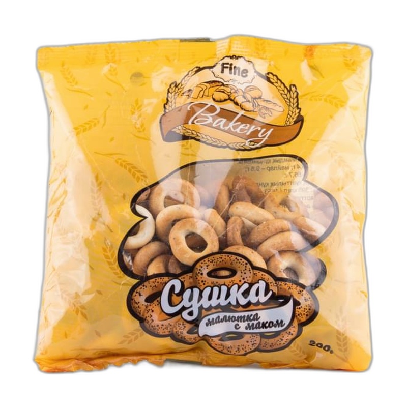 СУШКА FINE BAKERY МАЛЮТКА С МАКОМ 200Г