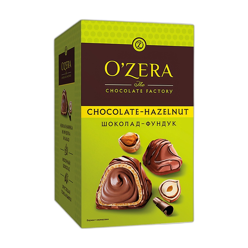 КОНФЕТЫ OZERA ОРЕХОВАЯ НАЧИНКА МОЛОЧНЫЙ ШОКОЛАД 150Г