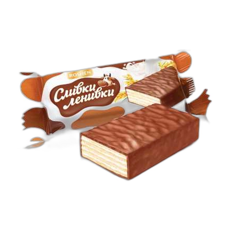КОНФЕТЫ ROSHEN СЛИВКИ-ЛЕНИВКИ ВАФЕЛЬНЫЕ ВЕС