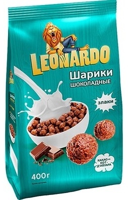 ЗАВТРАК ГОТОВЫЙ LEONARDO ШОКОЛАДНЫЕ ШАРИКИ 200Г
