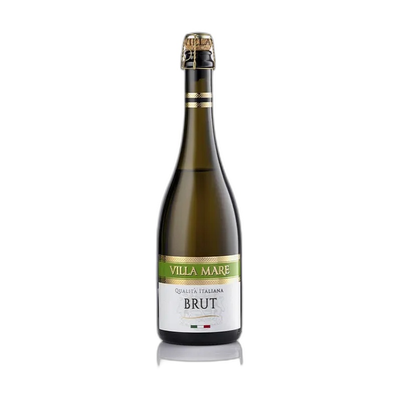 ВИНО ИГРИСТОЕ VILLA MARE BRUT БЕЛОЕ СУХОЕ 10,5% 0,75Л УЗБЕКИСТАН