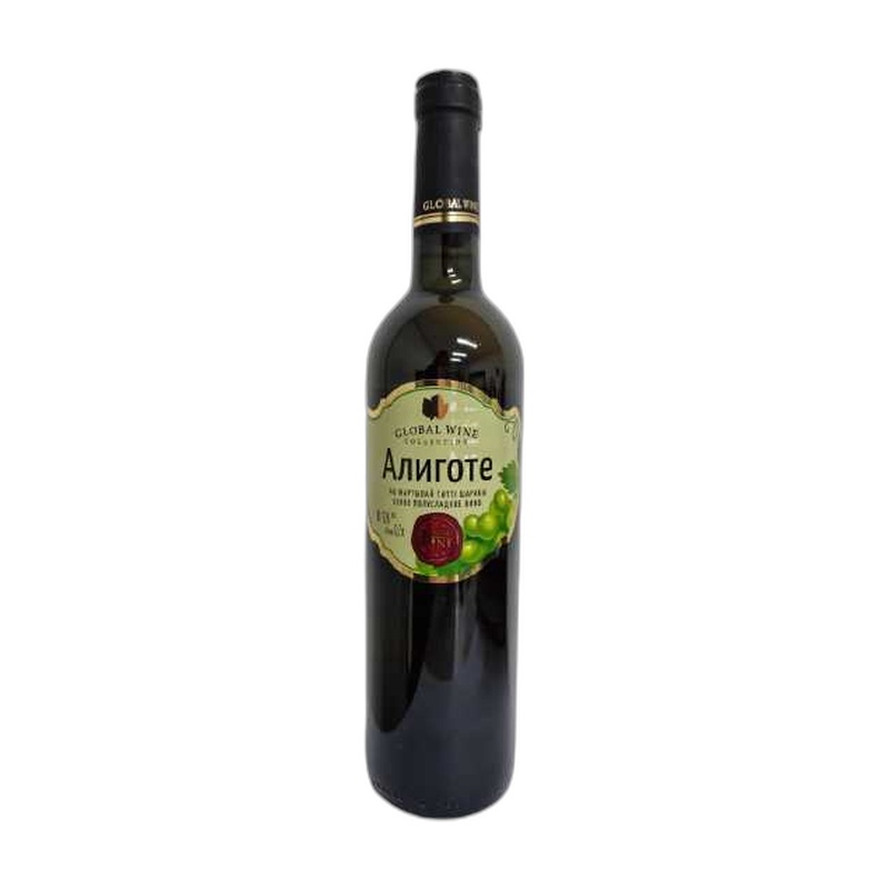 ВИНО GLOBAL WINE AЛИГОТЕ БЕЛОЕ ПОЛУСЛАДКОЕ 12% 0,75Л КАЗАХСТАН