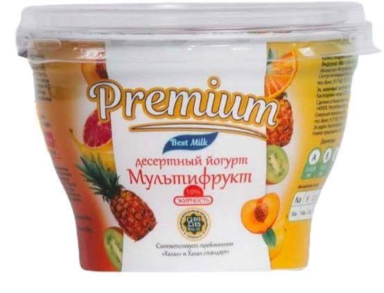 ЙОГУРТ BEST MILK ДЕСЕРТНЫЙ МУЛЬТИФРУКТ 10% 180Г