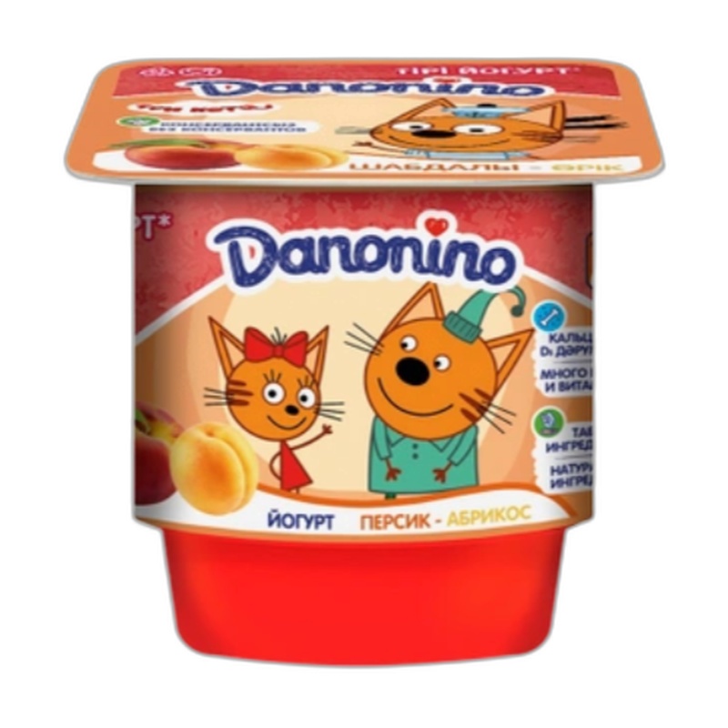 ЙОГУРТ DANONINO ПЕРСИК АБРИКОС 100Г