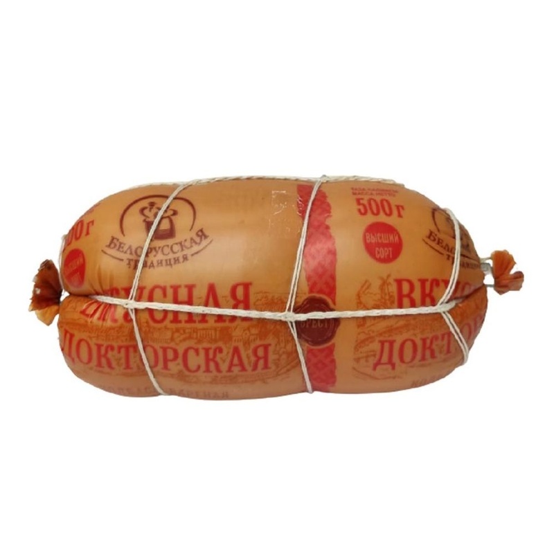 КОЛБАСА БЕЛОРУССКАЯ ТРАДИЦИЯ ВАРЕНАЯ ВКУСНАЯ ДОКТОРСКАЯ В/С 470Г