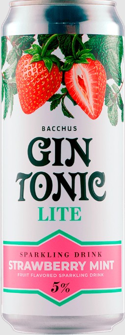 ТОНИК АЛКО GIN TONIC STRAWBERRY MINT 7,7% 0,45Л Ж/Б