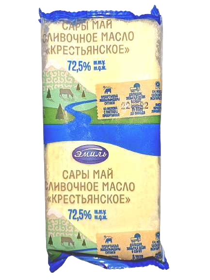 МАСЛО ЭМИЛЬ СЛИВОЧНОЕ КРЕСТЬЯНСКОЕ 72.5% ВЕС