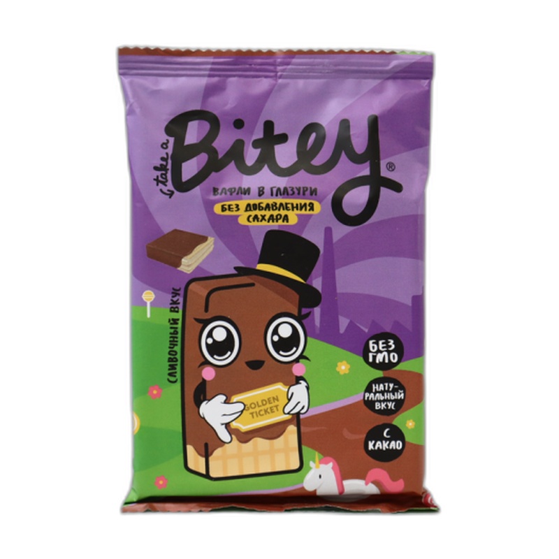 ВАФЛИ ГЛАЗИРОВАННЫЕ BITEY СЛИВКИ 35Г