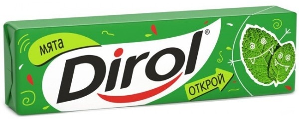 ЖЕВАТЕЛЬНАЯ РЕЗИНКА DIROL ПЕРЕЧНАЯ МЯТА 60 МИНУТ Б С 19,5Г