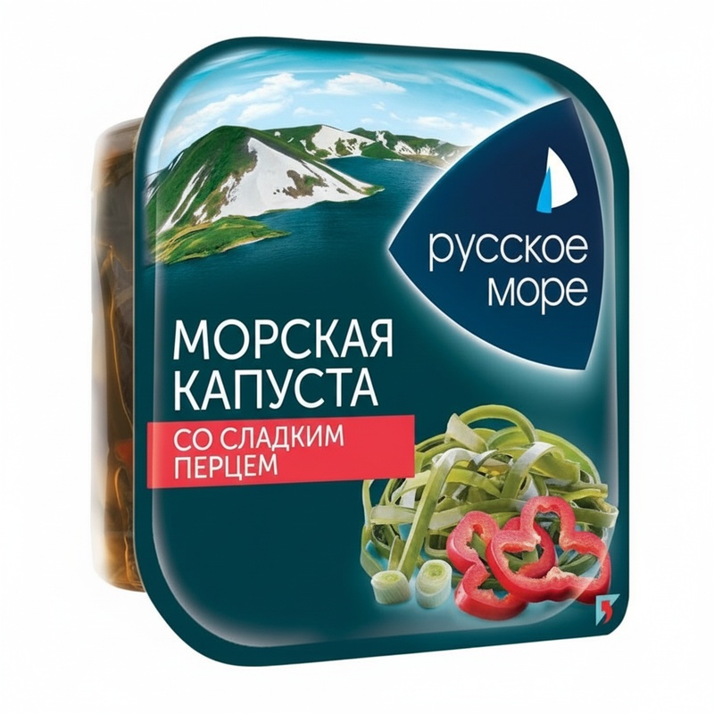 КАПУСТА МОРСКАЯ РУССКОЕ МОРЕ МАРИНОВАННАЯ С ЛУКОМ И СЛАДКИМ ПЕРЦЕМ 200Г В/У