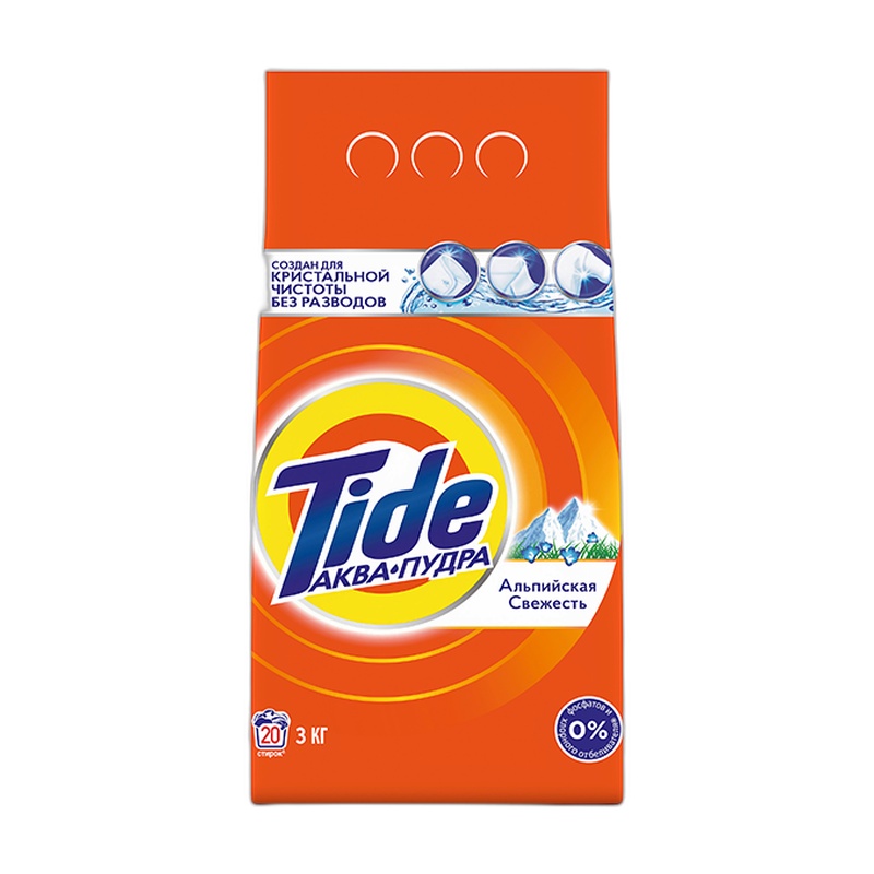 ПОРОШОК ДЛЯ СТИРКИ TIDE АЛЬПИЙСКАЯ СВЕЖЕСТЬ 3КГ