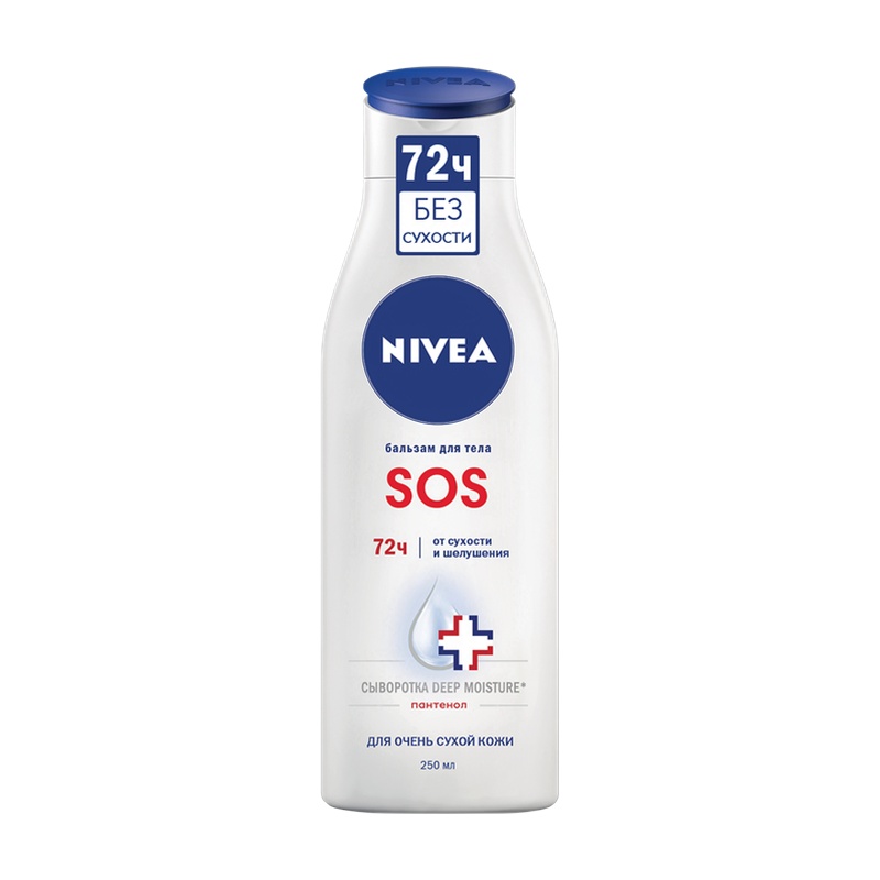 БАЛЬЗАМ ДЛЯ ТЕЛА NIVEA SOS С ПАНТЕНОЛОМ 250МЛ