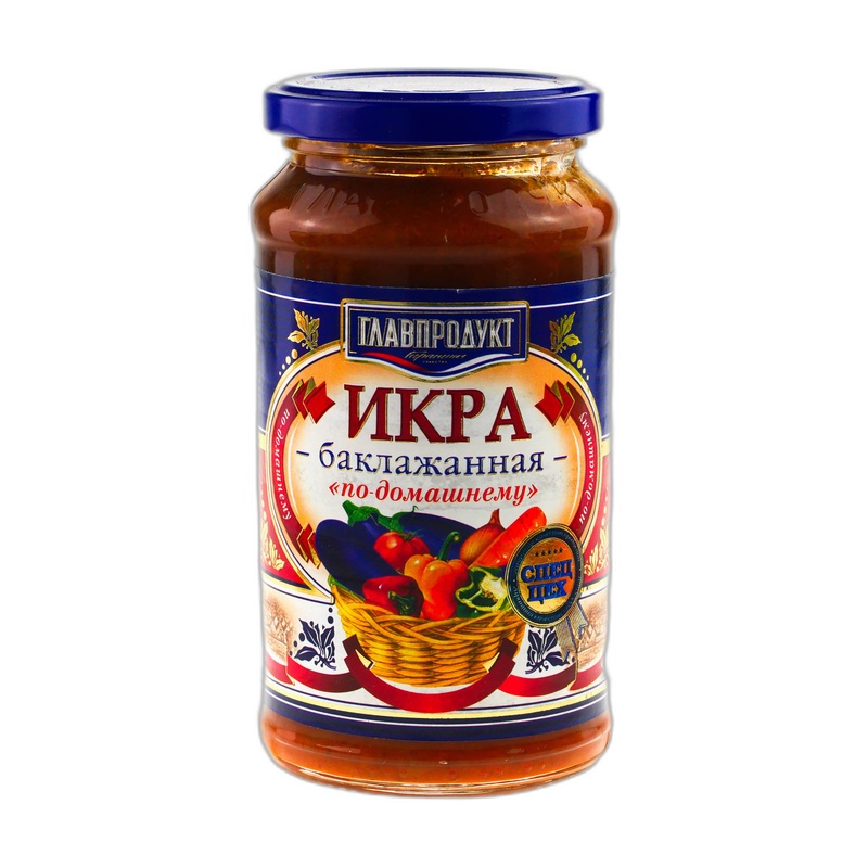 ИКРА ГЛАВПРОДУКТ БАКЛАЖАННАЯ ПО-ДОМАШНЕМУ 450Г