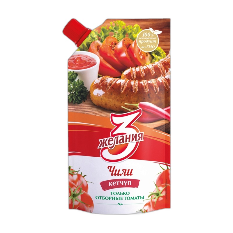 КЕТЧУП 3 ЖЕЛАНИЯ ЧИЛИ 250Г Д/П