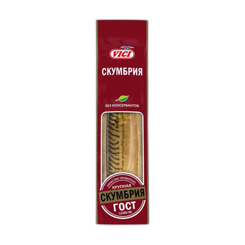 СКУМБРИЯ АТЛАНТИЧЕСКАЯ VICI РЕЗАНАЯ БЕЗ ГОЛОВЫ Х/К КРУПНАЯ 480Г