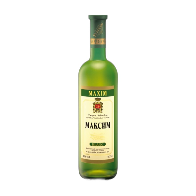 ВИНО МАКСИМ БЕЛОЕ ПОЛУСЛАДКОЕ 10,5% 0,75Л КАЗАХСТАН